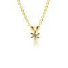 14 KARAT GULD CARLA VEDHÆNG MED BRILLANT 0,15 CT. W/SI + SØLV FORGYLDT KÆDE