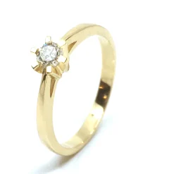 14 KT. GULD CARLA RING MED BRILLANT 0,25 CT. W/SI