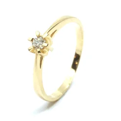 14 KT. GULD CARLA RING MED BRILLANT 0,10 CT. W/SI