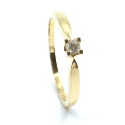 14 KT. GULD EVA RING MED BRILLANT 0,10 CT. W/SI
