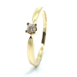 14 KT. GULD EVA RING MED BRILLANT 0,10 CT. W/SI