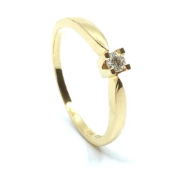 14 KT. GULD EVA RING MED BRILLANT 0,10 CT. W/SI