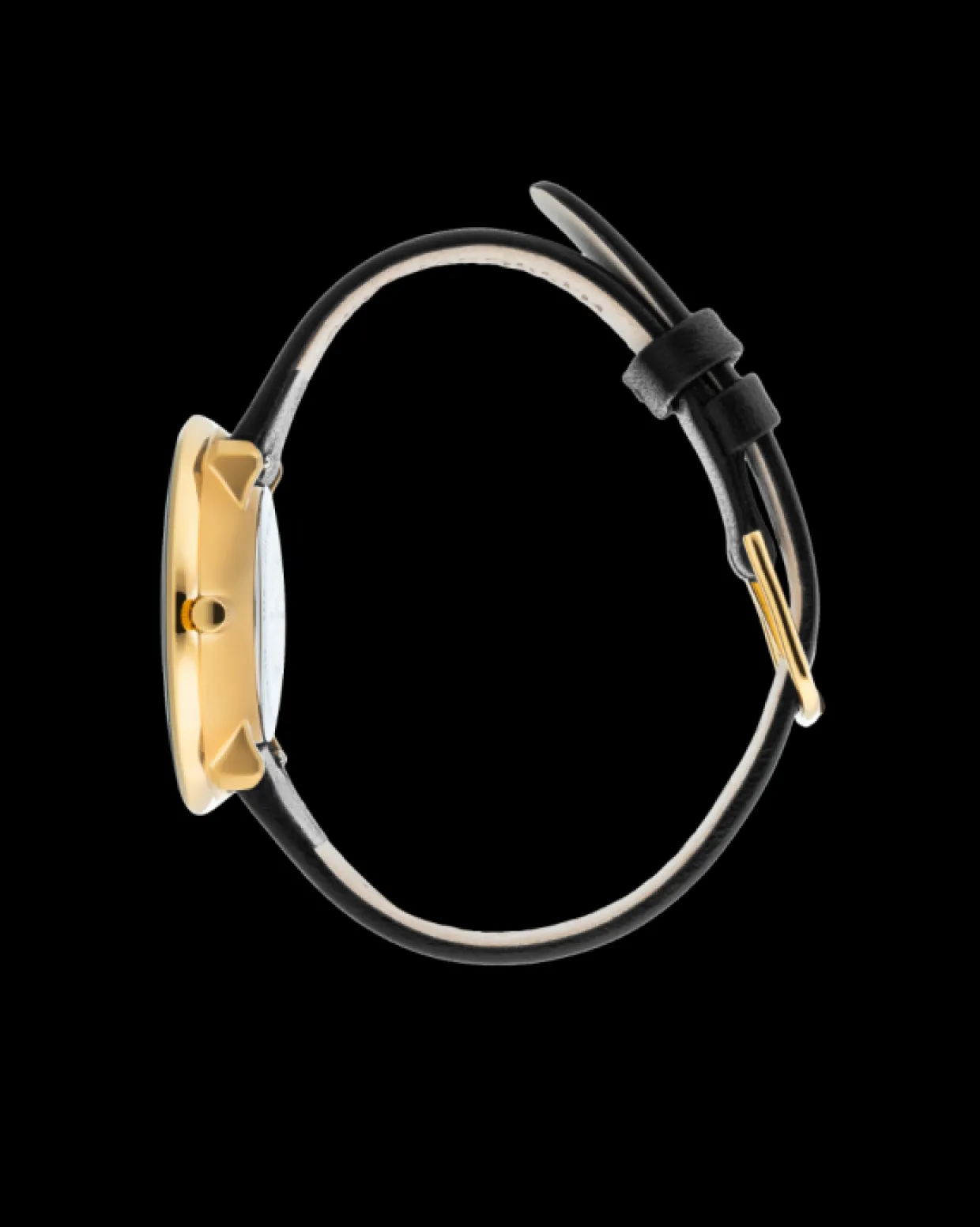 ARNE JACOBSEN BANKERS 34 MM GRÅ MED SORT LÆDER - 53109-1601G