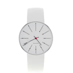 ARNE JACOBSEN BANKERS MED HVID LÆDERREM - 43466