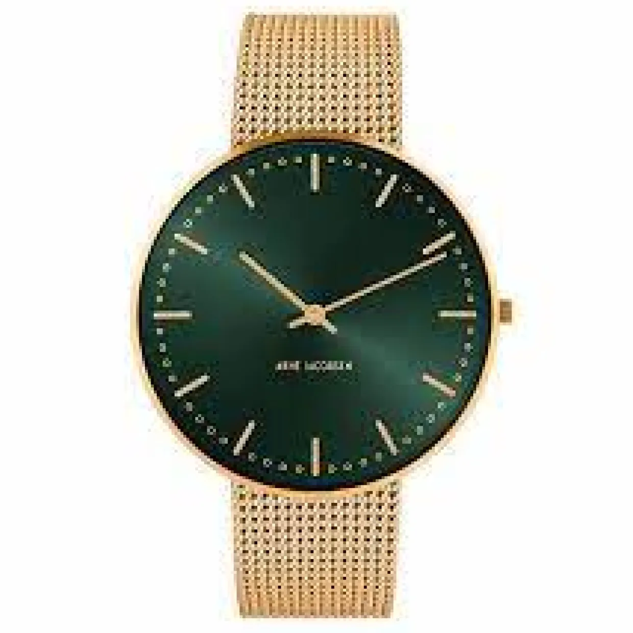 ARNE JACOBSEN CITY HALL 40MM GRØN MED MESHLÆNKE 53208-2009