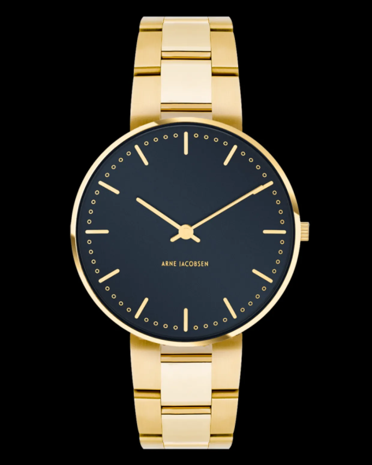 ARNE JACOBSEN CITYHALL UR FORGYLDT OXFORD BLUE 34MM -53207-1629