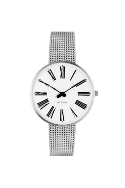 ARNE JACOBSEN ROMAN STÅL 34MM HVID SKIVE MESH LÆNKE