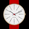 ARNE JACOBSEN UR BANKERS MED RØD LÆDERREM 40MM - 53108-2003G
