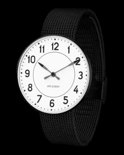 ARNE JACOBSEN UR STATION 40MM MED MESH - 53412-2010
