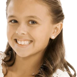 BLOMDAHL CIRKEL ØRERINGE MEDICINSK PLAST MED KRYSTALLER - 15-01191-01