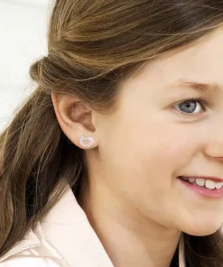 BLOMDAHL ØRERINGE BRILLIANCE HEART HOLLOW PLASTIK - 15-01121-26