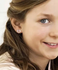 BLOMDAHL ØRERINGE BRILLIANCE HEART HOLLOW PLASTIK - 15-01121-26