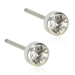 BLOMDAHL ØRERINGE MEDINSK TITAN MED KRYSTALLER - 15-1401-01