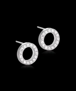 BLOMDAHL ØRERINGE TITANIUM BRILLIANCE PUCK HOLLOW - 15-12191-01