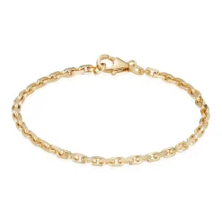 BNH ARMBÅND ANKER FACET 8 KARAT GULD 3,1 MM BRED 21 CM - A812021C