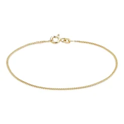 BNH ARMBÅND PANSER FACET I 8 KARAT GULD 17 CM - P804517F