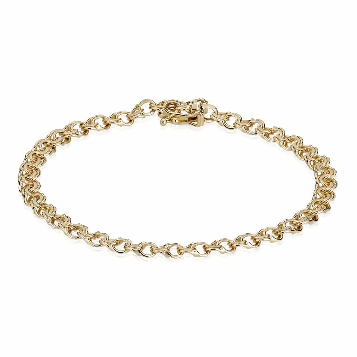 BNH BISMARK ARMBÅND 14 KARAT GULD 4,5MM BRED 18,5 CM - B1445018K