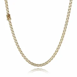 BNH BISMARK HALSKÆDE LIGELØB 8 KARAT GULD 4,0 BRED 50 CM - B840050LK