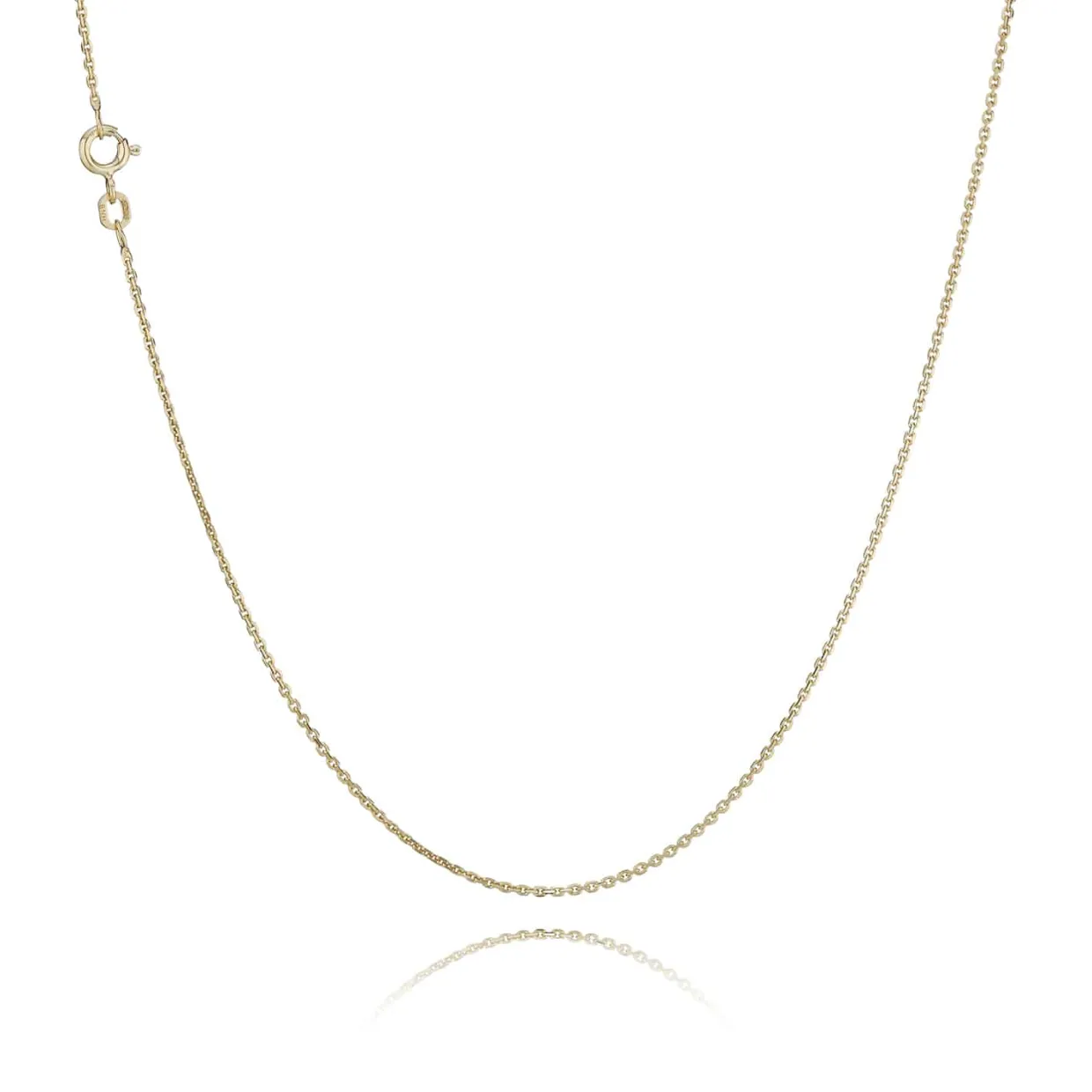 BNH HALSKÆDE ANKER FACET FORGYLD SØLV 1,3 MM BRED OG 50 CM LANG - SAF04050F