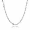 BNH HALSKÆDE ANKER FACET I SØLV 50 CM - SA18050C