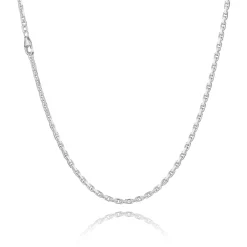 BNH HALSKÆDE ANKER FACET SØLV 55 CM - SA12055C