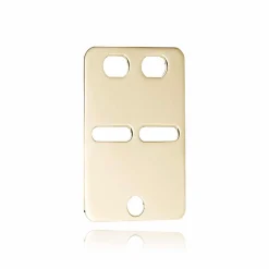 BNH ID PLADE MELLEM 14 KARAT GULD 26X18 MM - ID14050M