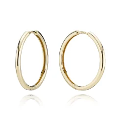 BNH ØRERINGE CREOL MED KNÆK I 14 KARAT GULD 20 MM - CRK14220200