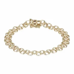 BNH X UDEN STAV ARMBÅND 14 KARAT GULD 6,5 MM BRED 18,5 CM - XU14080218K