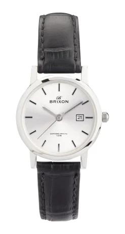 BRIXON UR DAME SAFIR GLAS STÅL MED SORT REM - C2574SLD-B