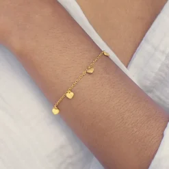 BYBIEHL ARMBÅND JUST LOVE SØLV FORGYLDT - 2-4503-GP