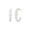 BYBIEHL AURA PEARL HOOPS - 4-033WP-GP