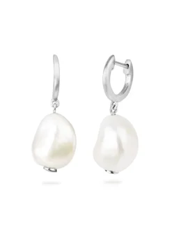 BYBIEHL AURA PERLE HOOP ØRERINGE SØLV - 4-1511-R