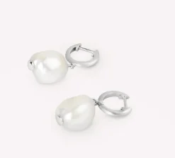 BYBIEHL AURA PERLE HOOP ØRERINGE SØLV - 4-1511-R