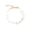 BYBIEHL AURA SØLV FORGYLDT ARMBÅND MED PERLE - 2-1510-GP