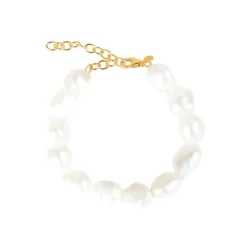 BYBIEHL AURA SØLV FORGYLDT ARMBÅND MED PERLE - 2-1510-GP