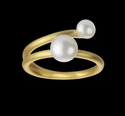 BYBIEHL COCO RING FORGYLDT SØLV MED PERLE - 5-3301WP-GP