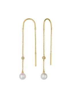 BYBIEHL COCO STRINGS ØRERINGE SØLV FORGYLDT - 4-3304WP-GP