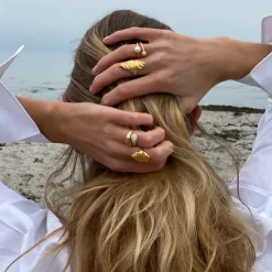 BYBIEHL DUNES RING FORGYLDT SØLV - 5-4903-GP