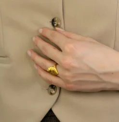 BYBIEHL DUNES RING FORGYLDT SØLV - 5-4903-GP