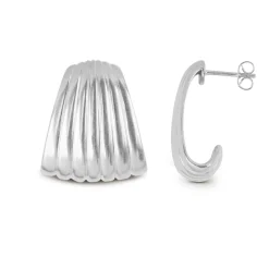 BYBIEHL ELEANOR ØRERINGE SØLV LARGE - 4-1925-R