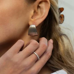 BYBIEHL ELEANOR ØRERINGE SØLV LARGE - 4-1925-R