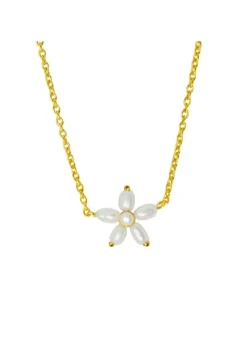 BYBIEHL HALSKÆDE SØLV FORGYLDT PEARL SIGNATURE -3-041WP-GP