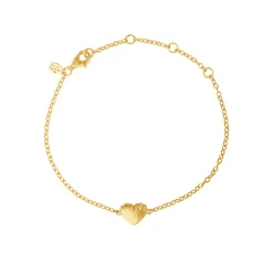 BYBIEHL JUST LOVE ONE HEART ARMBÅND FORGYLDT SØLV - 2-4502-GP