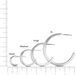 BYBIEHL OCEAN FLOW SØLV ØRERINGE HOOPS - 4-4202-R