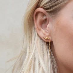 BYBIEHL PEBBLES STRINGS ØRERINGE SØLV - 4-3010A-R