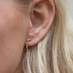 BYBIEHL PEBBLES STRINGS ØRERINGE SØLV - 4-3010A-R