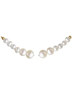 BYBIEHL ØRERINGE SØLV FORGYLDT CRAWLER PERLE - 4-3902WP-GP