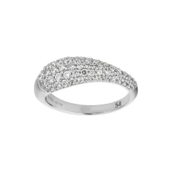 BYBIEHL RING SØLV OCEAN FLOW SPARKLES - 5-4202A-R