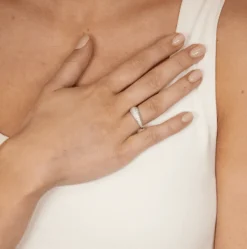 BYBIEHL RING SØLV OCEAN FLOW SPARKLES - 5-4202A-R