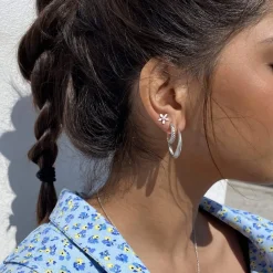 BYBIEHL SEASHELL HOOPS SØLV - 4-3601-R